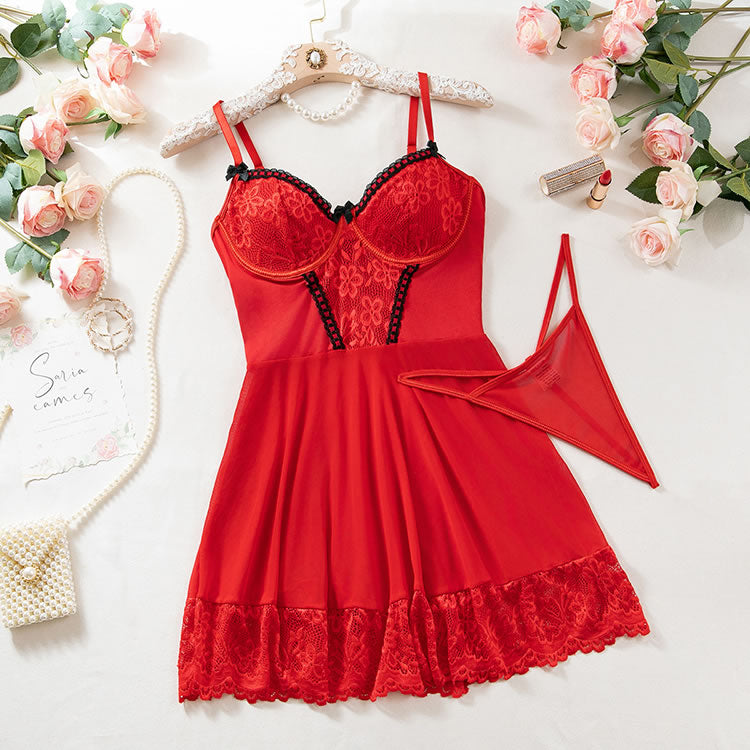 Lace & Mesh Boudoir Chemise